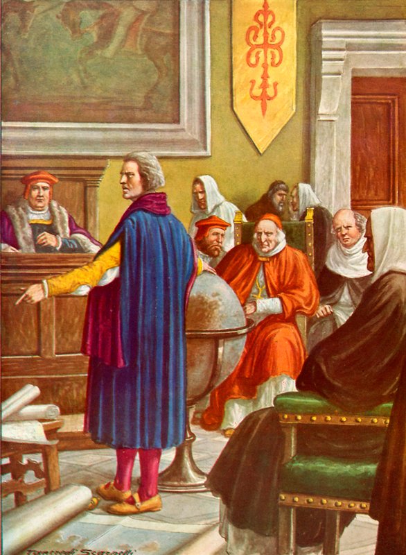 Columbus framför läkarna i Salamanca av Tancredi Scarpelli