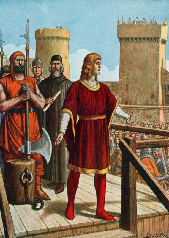 Conrad av Schwaben avrättas den 29 oktober 1268 av Tancredi Scarpelli