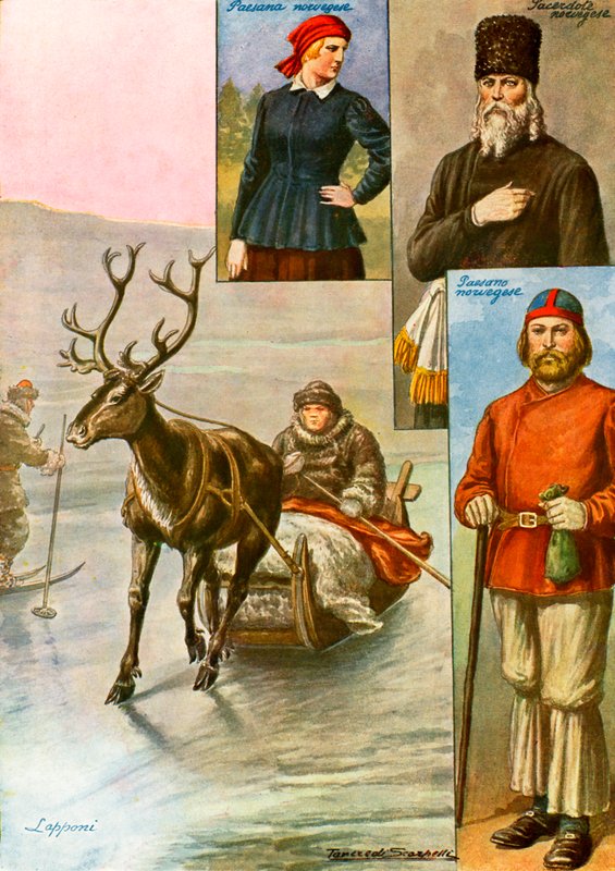 Kostymer från Norge och Lappland av Tancredi Scarpelli