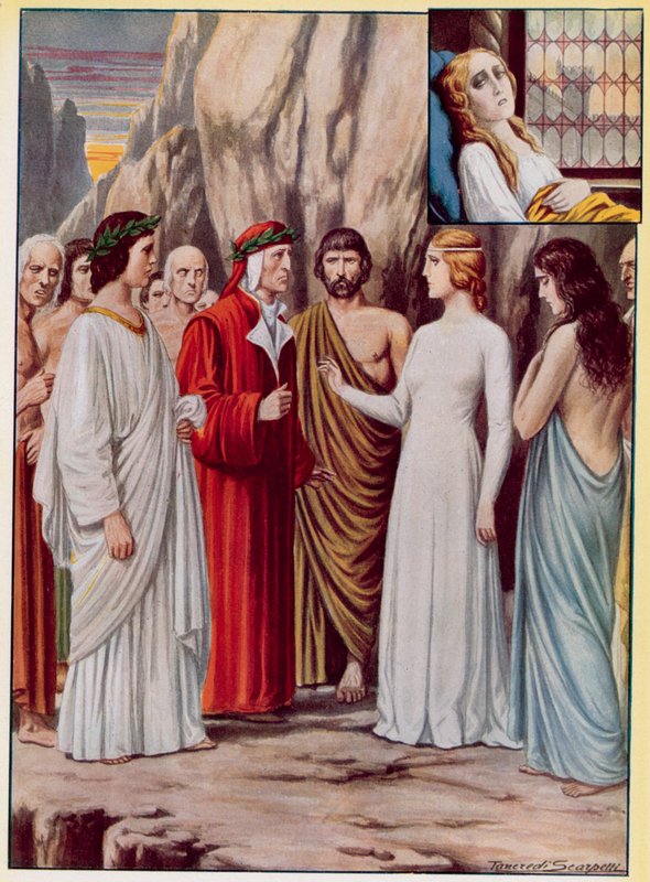 Illustration till Dantes gudomliga komedi av Tancredi Scarpelli