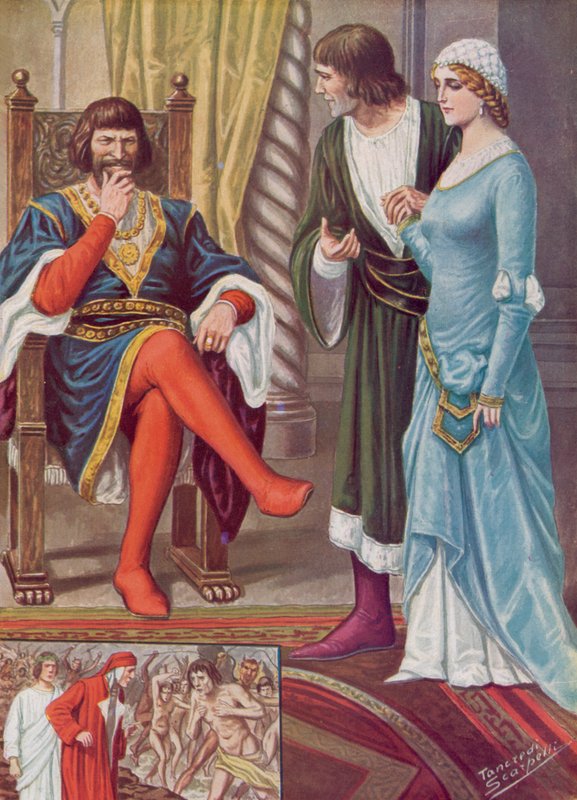 Illustration till Dantes gudomliga komedi av Tancredi Scarpelli
