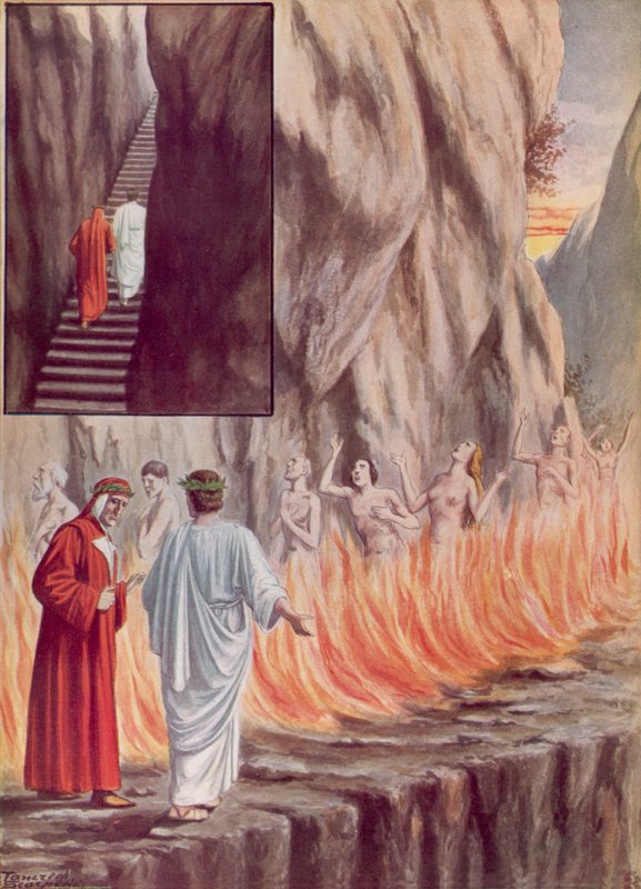 Illustration till Dantes gudomliga komedi av Tancredi Scarpelli