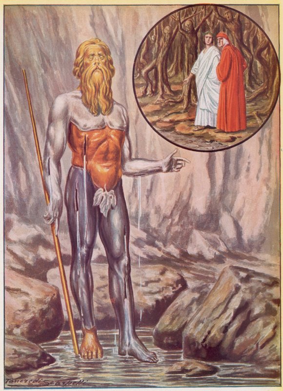 Illustration till Dantes gudomliga komedi av Tancredi Scarpelli