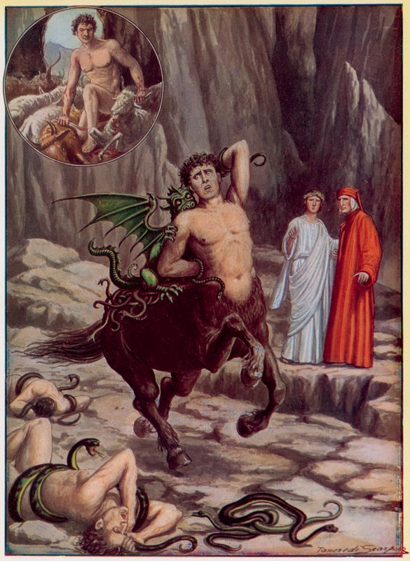 Illustration till Dantes gudomliga komedi av Tancredi Scarpelli