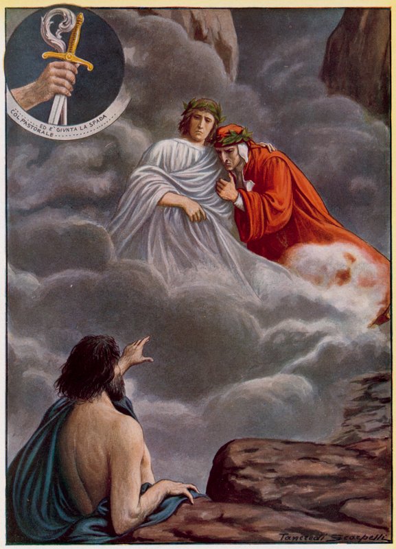 Illustration till Dantes gudomliga komedi av Tancredi Scarpelli