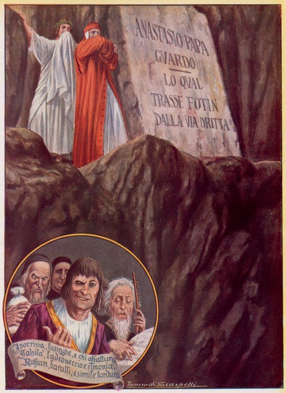 Illustration till Dantes gudomliga komedi av Tancredi Scarpelli