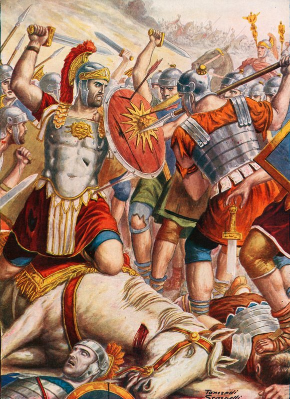 Lucullus kämpar för att stoppa Mithridates framfart av Tancredi Scarpelli