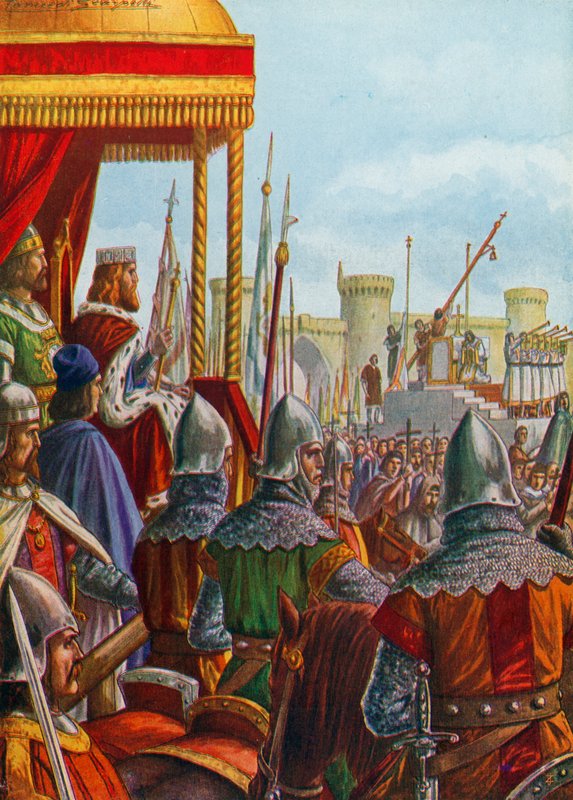 Milano kapitulerar till Frederick Barbarossa, 1162 av Tancredi Scarpelli
