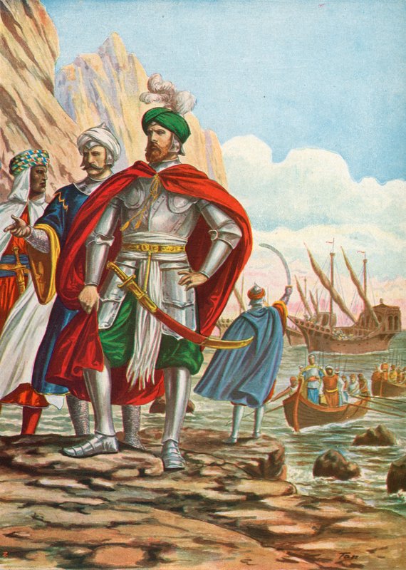 Mustafa landade på ön Cypern 1570 av Tancredi Scarpelli