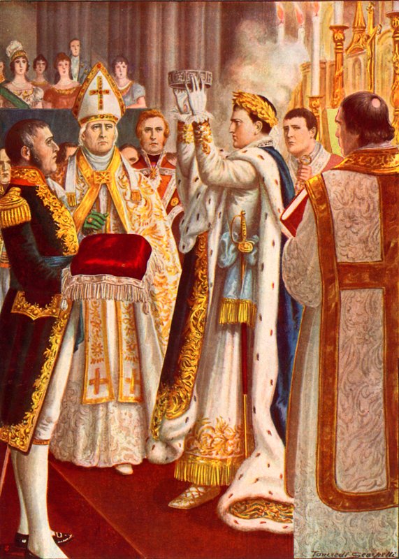 Napoleon kröntes till kung av Italien i katedralen i Milano av Tancredi Scarpelli