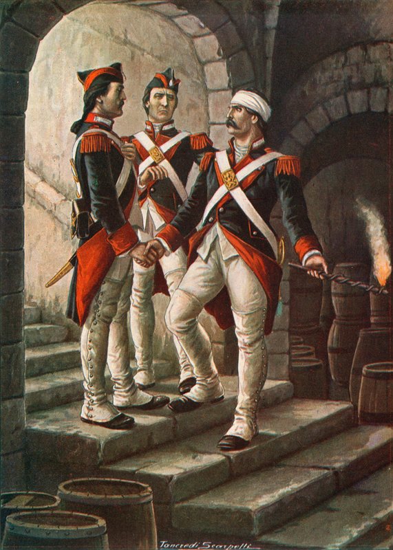 Pietro Micca vid belägringen av Turin, 1706 av Tancredi Scarpelli
