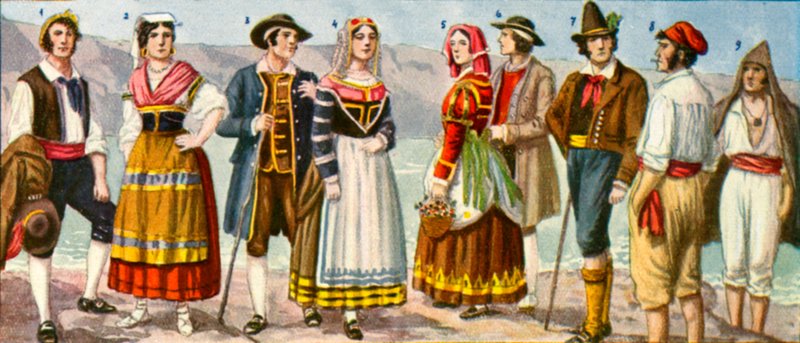 Regional italiensk klänning av Tancredi Scarpelli
