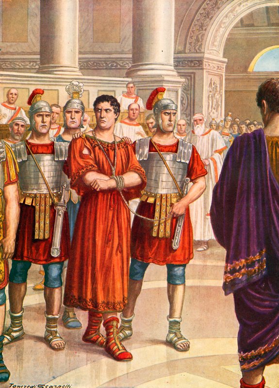 Sejanus arresterad i senaten av Tancredi Scarpelli