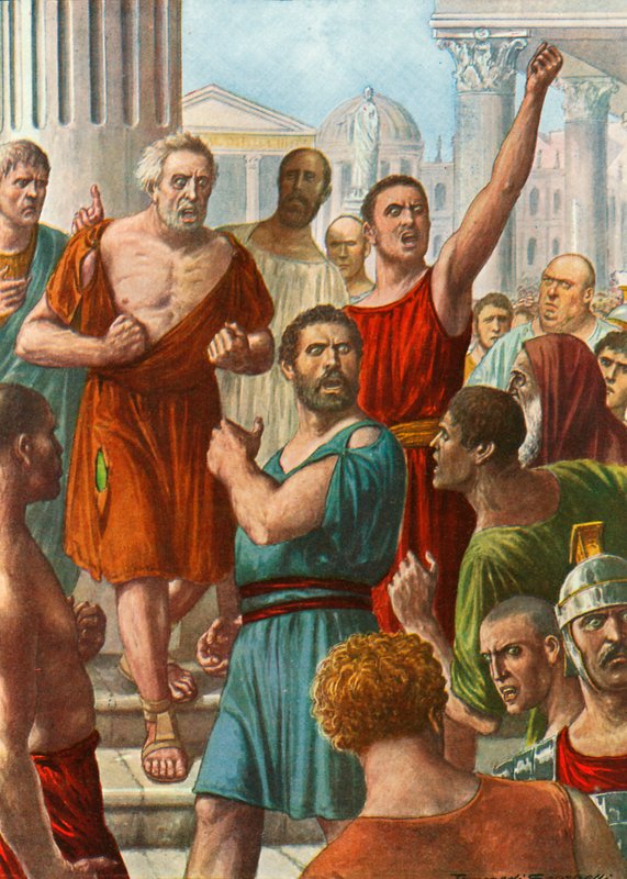 Den gamle centurionen visar sina sår av Tancredi Scarpelli