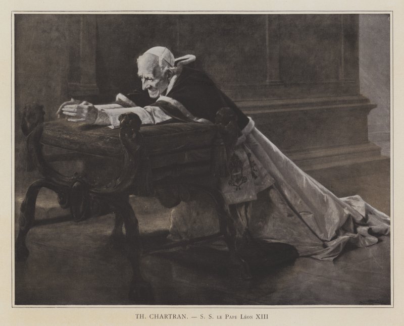 Påve Leo XIII (litografi) av Theobald (after) Chartran
