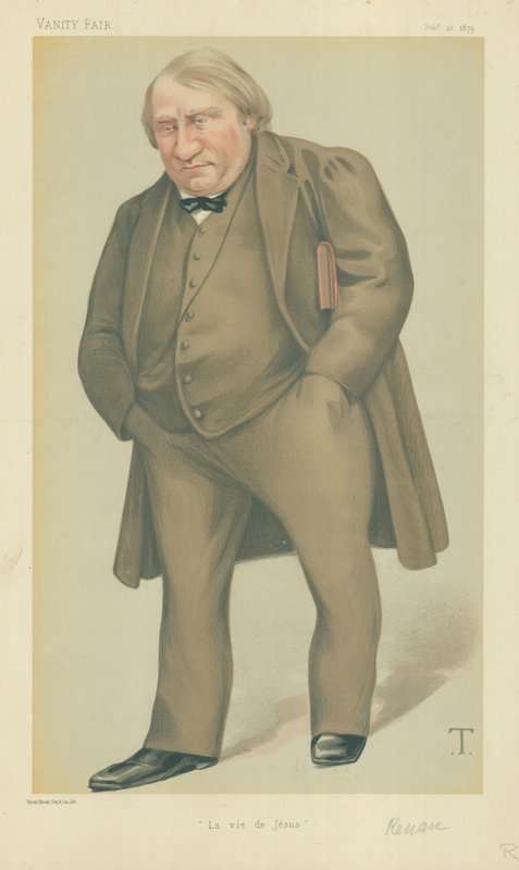 Mr Joseph Ernest Renan, La vie de Jesus, 22 februari 1879, tecknad serie Vanity Fair av Theobald Chartran