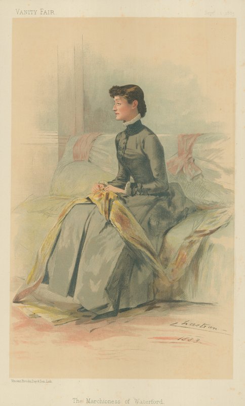 The Marchioness of Waterford, 1 september 1883, Vanity Fair-tecknad serie av Theobald Chartran