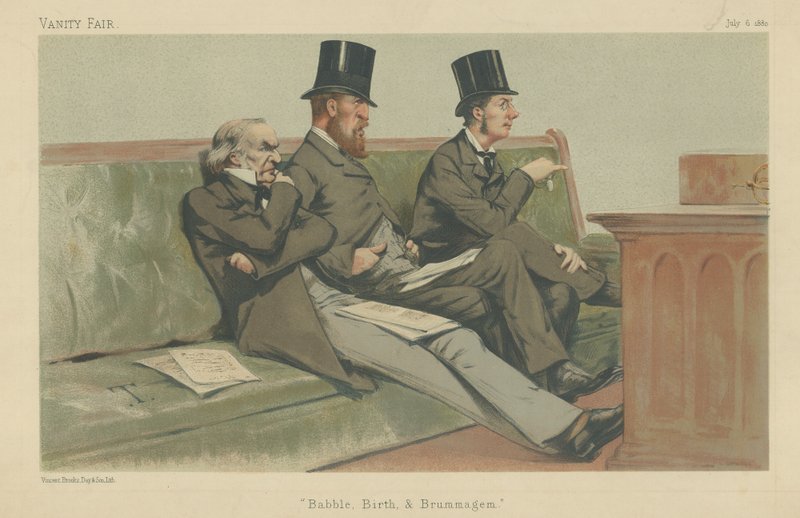 Treasury Bench, Gladstone, Hartington och Chamberlain av Theobald Chartran