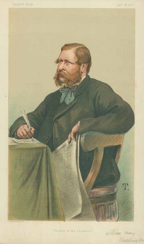 William Henry Waddington, Frankrike vid kongressen, 28 september 1878, Vanity Fair-tecknad film av Theobald Chartran