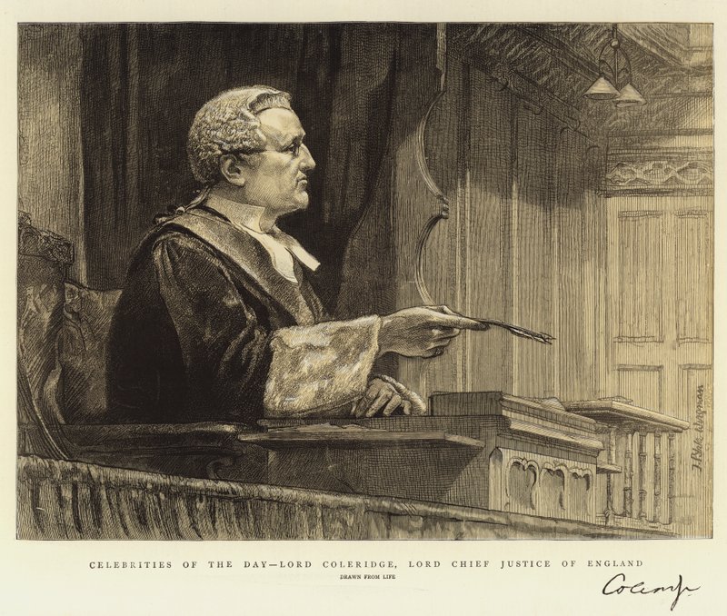 Dagens kändisar, Lord Coleridge, Lord Chief Justice of England av Theodore Blake Wirgman