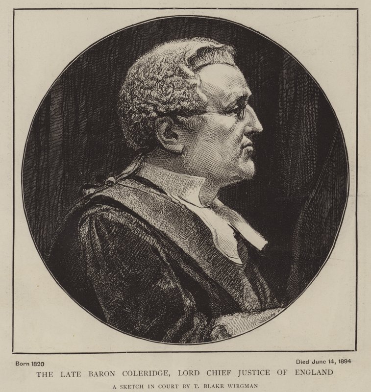 Den bortgångne baron Coleridge, Lord Chief Justice of England av Theodore Blake Wirgman
