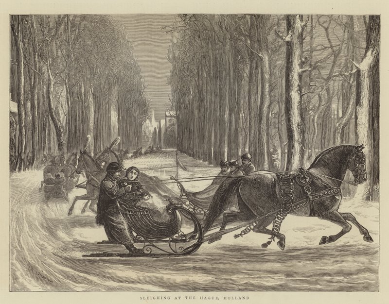 Släde i Haag, Holland av Theodore Blake Wirgman