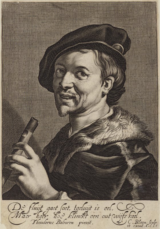 Porträtt av Cornelis Bloemaert av Theodore van Baburen