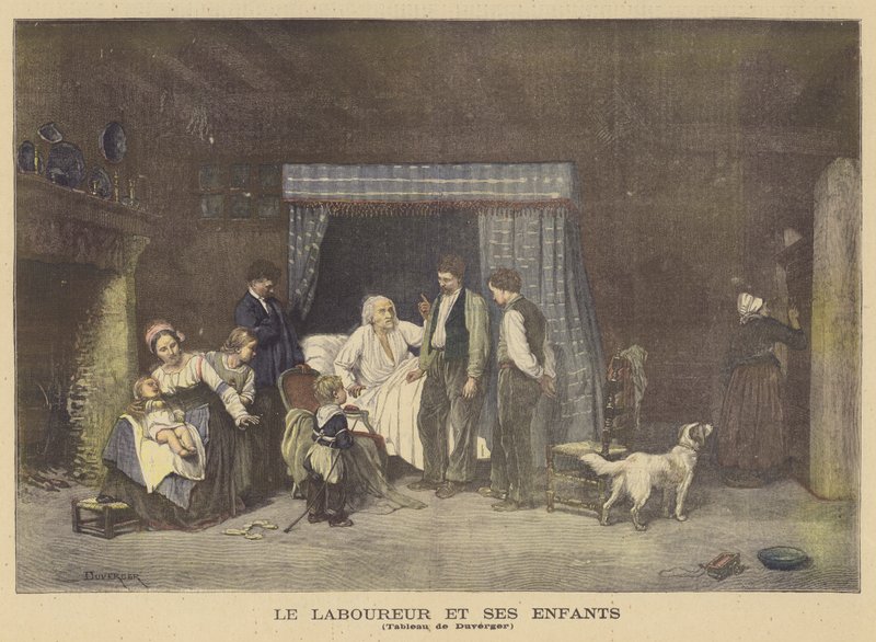 Arbetaren och hans barn av Theophile Emmanuel Duverger