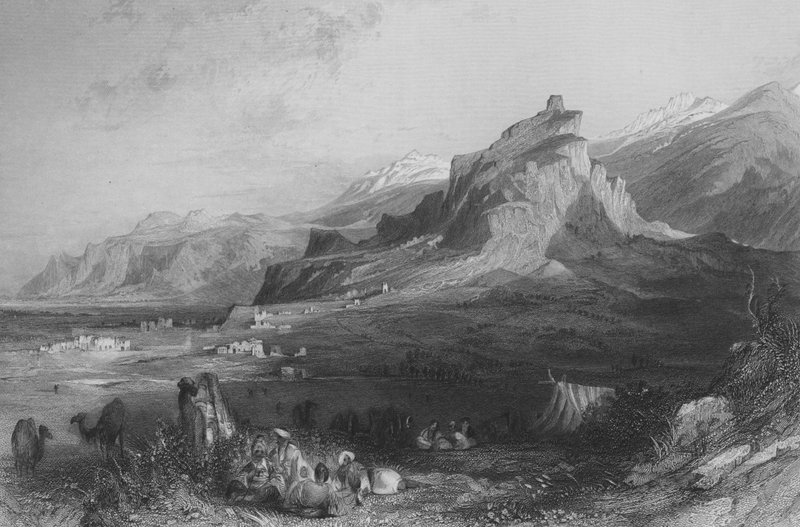 Sardes Akropolis av Thomas Allom