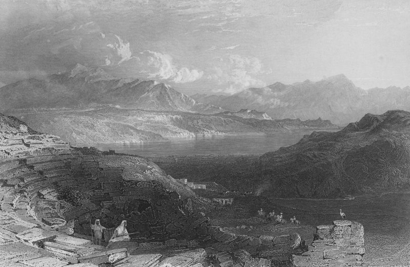 Tiberiasjön eller Galileiska sjön av Thomas Allom