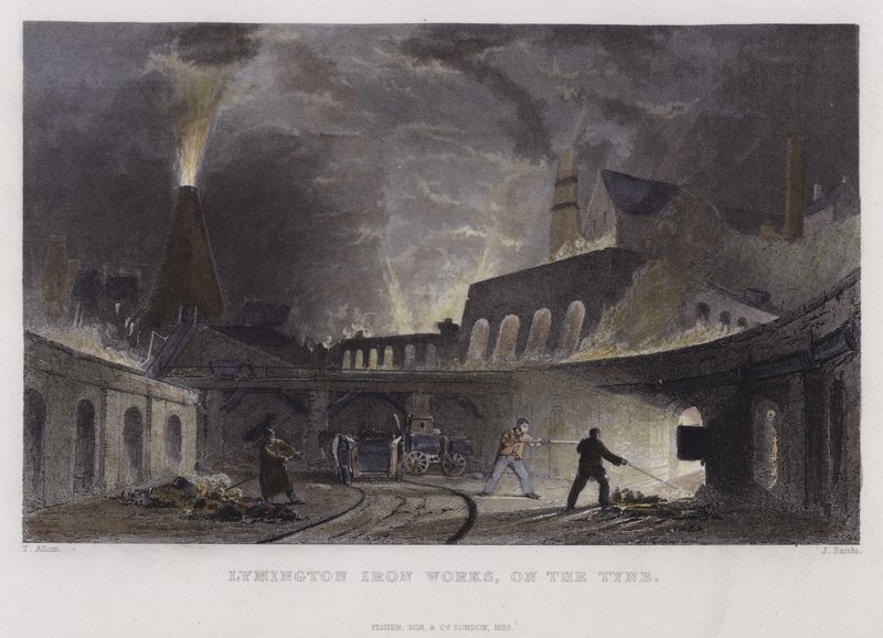Lymington Iron Works, vid Tyne av Thomas Allom