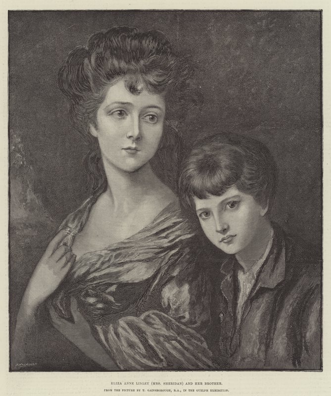 Eliza Anne Linley (Mrs Sheridan) och hennes bror av Thomas Gainsborough