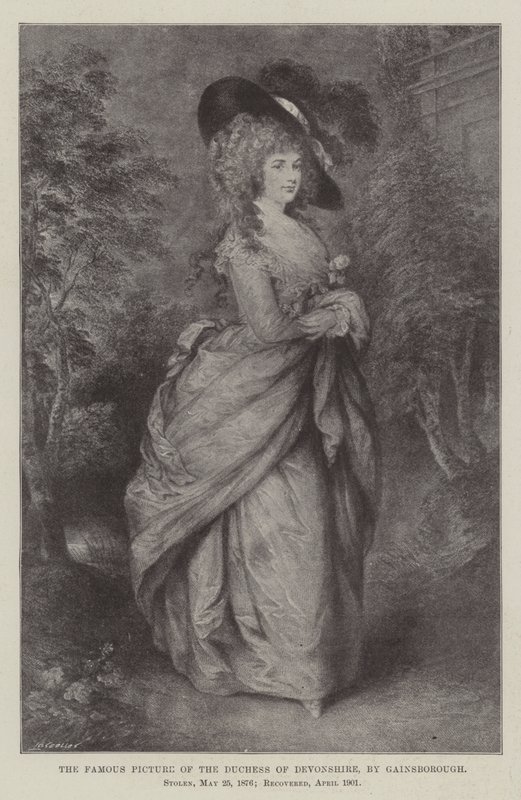 Den berömda bilden av hertiginnan av Devonshire av Thomas Gainsborough
