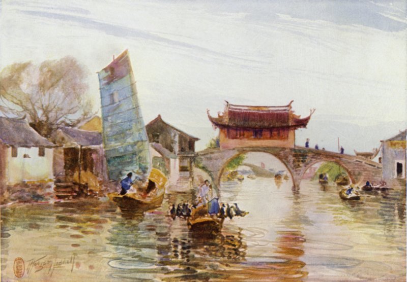 Vid Wong-Dong, skarvfiske av Thomas Hodgson Liddell