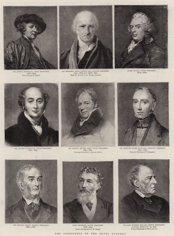 Presidenterna för Royal Academy av Thomas Lawrence