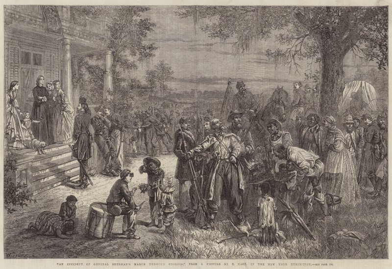 En incident av General Shermans mars genom Georgia av Thomas Nast