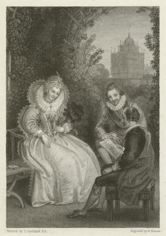Shakespeares intervju med drottning Elizabeth av Thomas Stothard