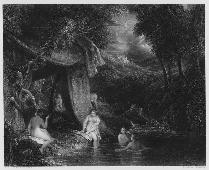 The Bathers, från bilden i Vernon Gallery av Thomas Stothard