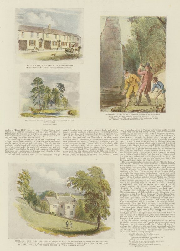 The Complete Angler, av Izaak Walton och Charles Cotton (kromolit) av Thomas Stothard