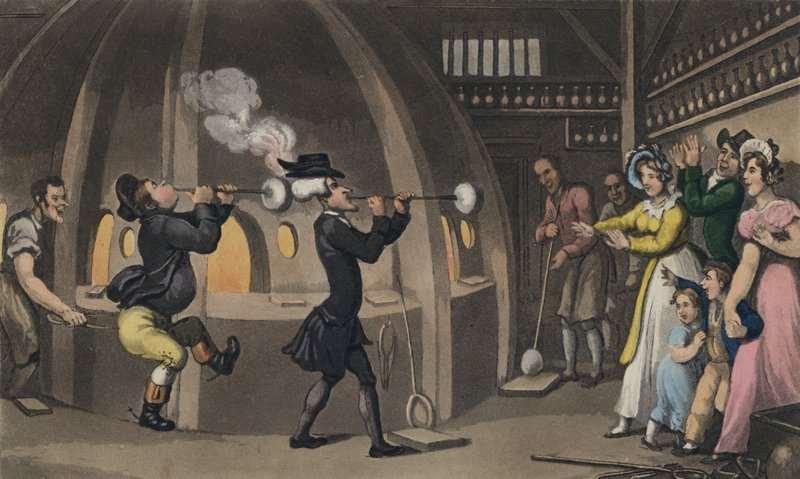 Dr Syntax in the Glass House (akvatint) av Thomas after Rowlandson