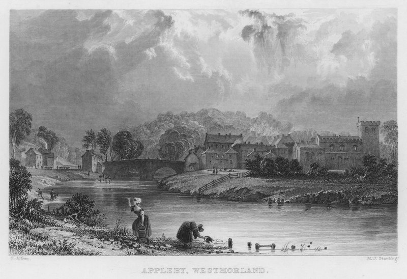 Appleby, Westmorland (gravyr) av Thomas (after) Allom
