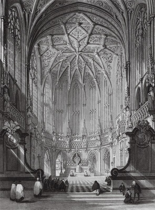 Sankt Jakobs kyrka, Liege (gravyr) av Thomas (after) Allom