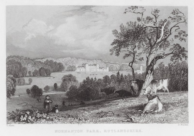 Normanton Park, Rutlandshire (gravyr) av Thomas (after) Allom