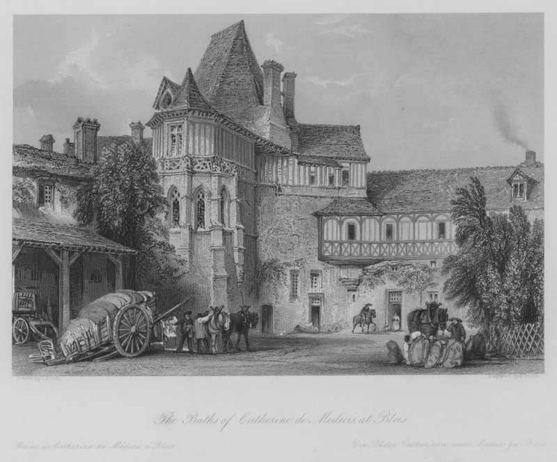 The Baths of Catherine de Medicis, i Blois (gravyr) av Thomas (after) Allom