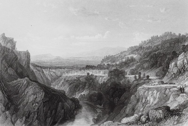 Thiers, Puy-de-Dome (gravyr) av Thomas (after) Allom