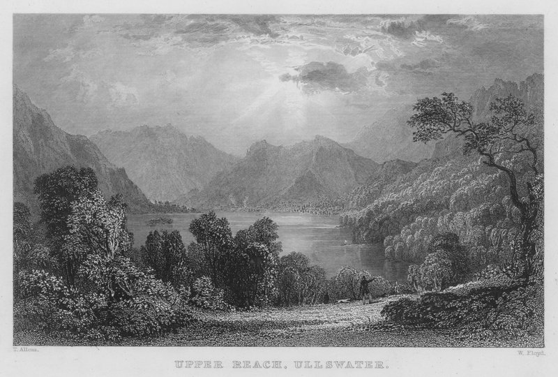 Upper Reach, Ullswater (gravyr) av Thomas (after) Allom