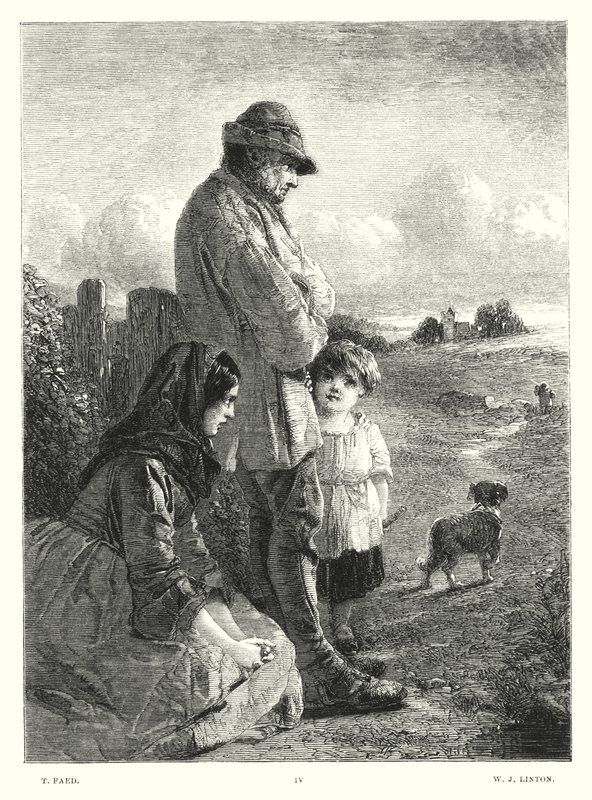 Lord Byrons barn Harold, Canto I, Strof 13 (gravyr) av Thomas (after) Faed