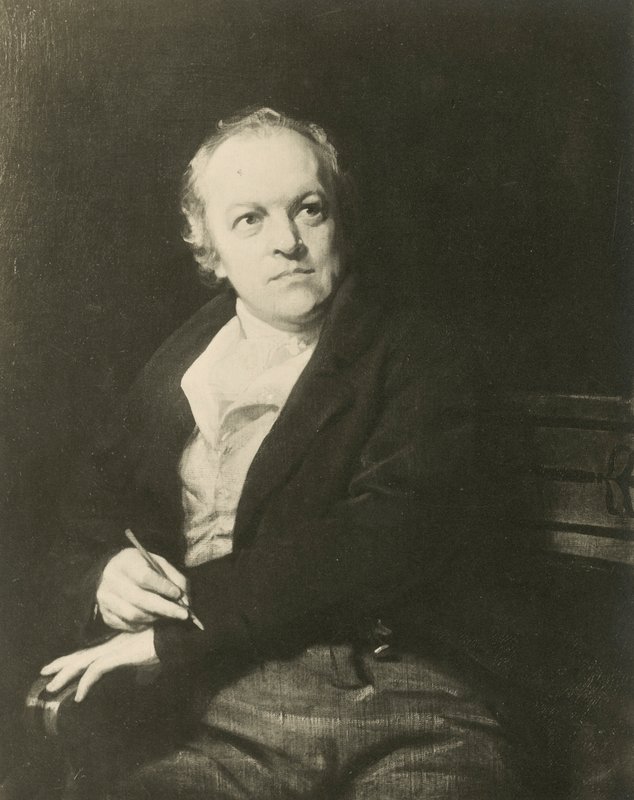 William Blake, engelsk poet och konstnär (litho) av Thomas (after) Phillips