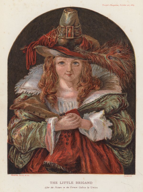 Le Chapeau de Brigand (färglitografi) av Thomas (after) Uwins