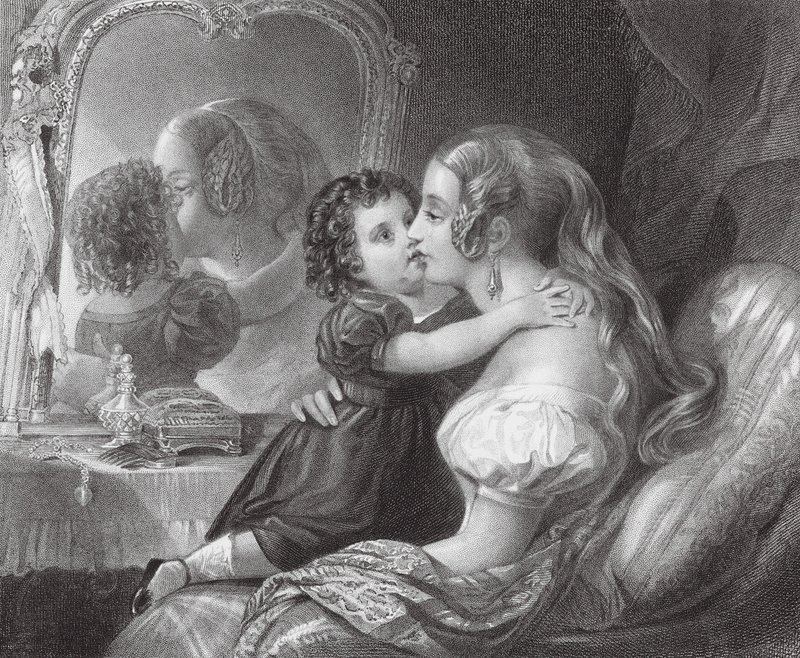 Gråt inte, mamma (gravyr) av Thomas A. Woolnoth